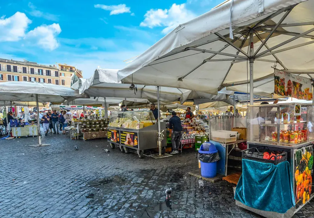 Campo de' Fiori, a római piac
